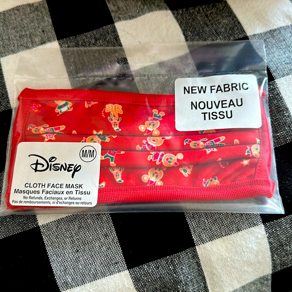 Disney Holiday Christmas Gingerbread Face Mask Medium
